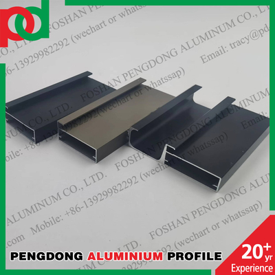 Anodizado colora 6063 perfis de alumínio para deslizar portas do vestuário
