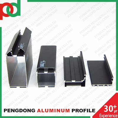 Perfis anodizados pretos Alumínio para janelas e portas Serie 35