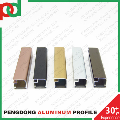 Puxadores de Perfis de Alumínio para Armário de Cozinha Porta de Vidro com Persianas Moldura é Liga