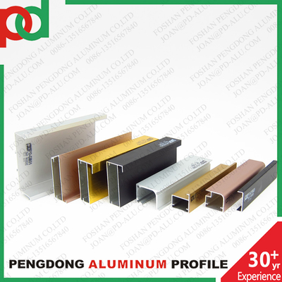 Tecnologia de extrusão Perfis de alumínio da série 6000 para móveis de melamina ouro cromo bronze anodizado em grandes tamanhos