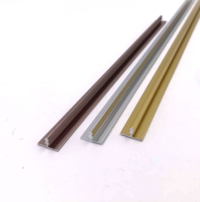 11.7mm T dão forma a perfis de alumínio anodizados cromam o ouro cor-de-rosa do ouro